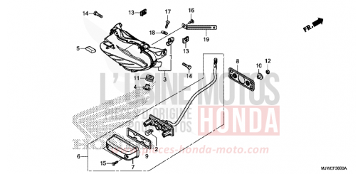 FEU ARRIERE CBR500RAH de 2017